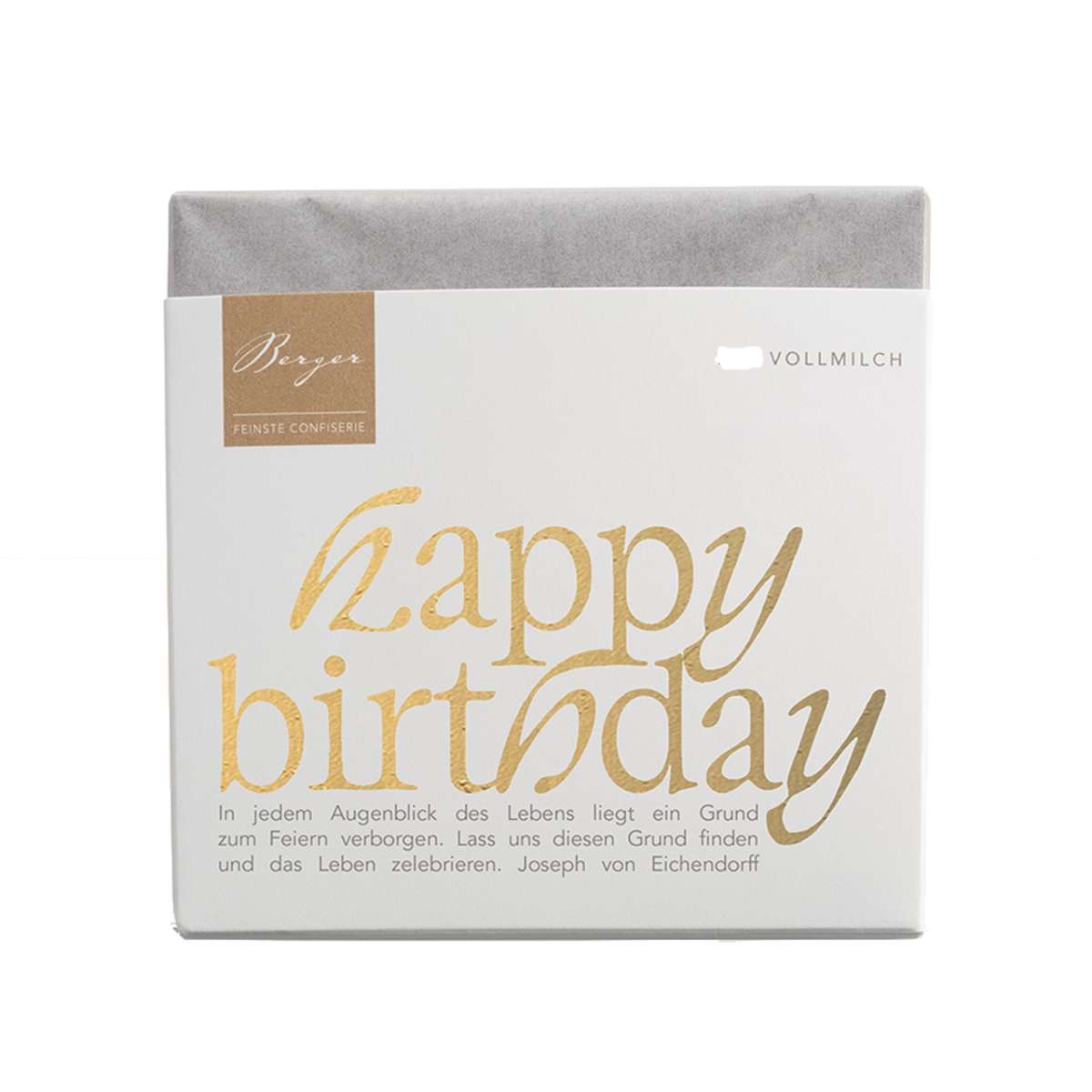 Berger Vollmilchschokolade „Happy Birthday to you“