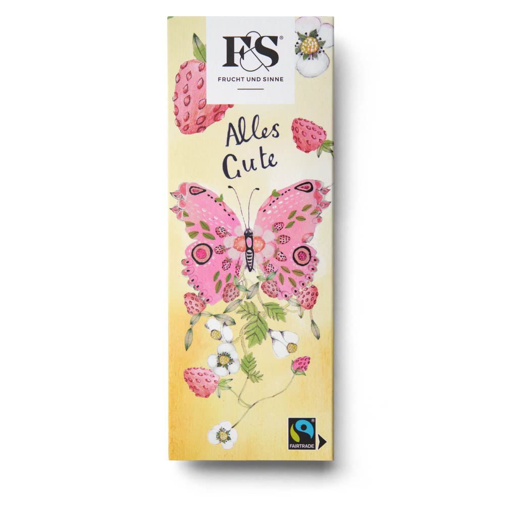 Frucht & Sinne Weisse Schokolade "Alles Gute"