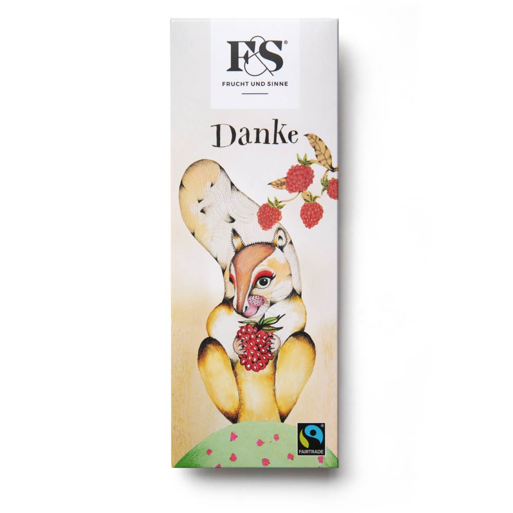 Frucht & Sinne Weisse Schokolade "Danke"