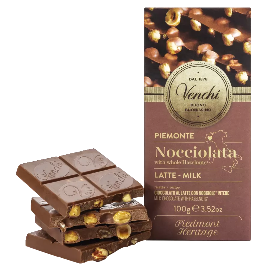 Venchi Vollmilchschokolade mit ganzen Haselnüssen
