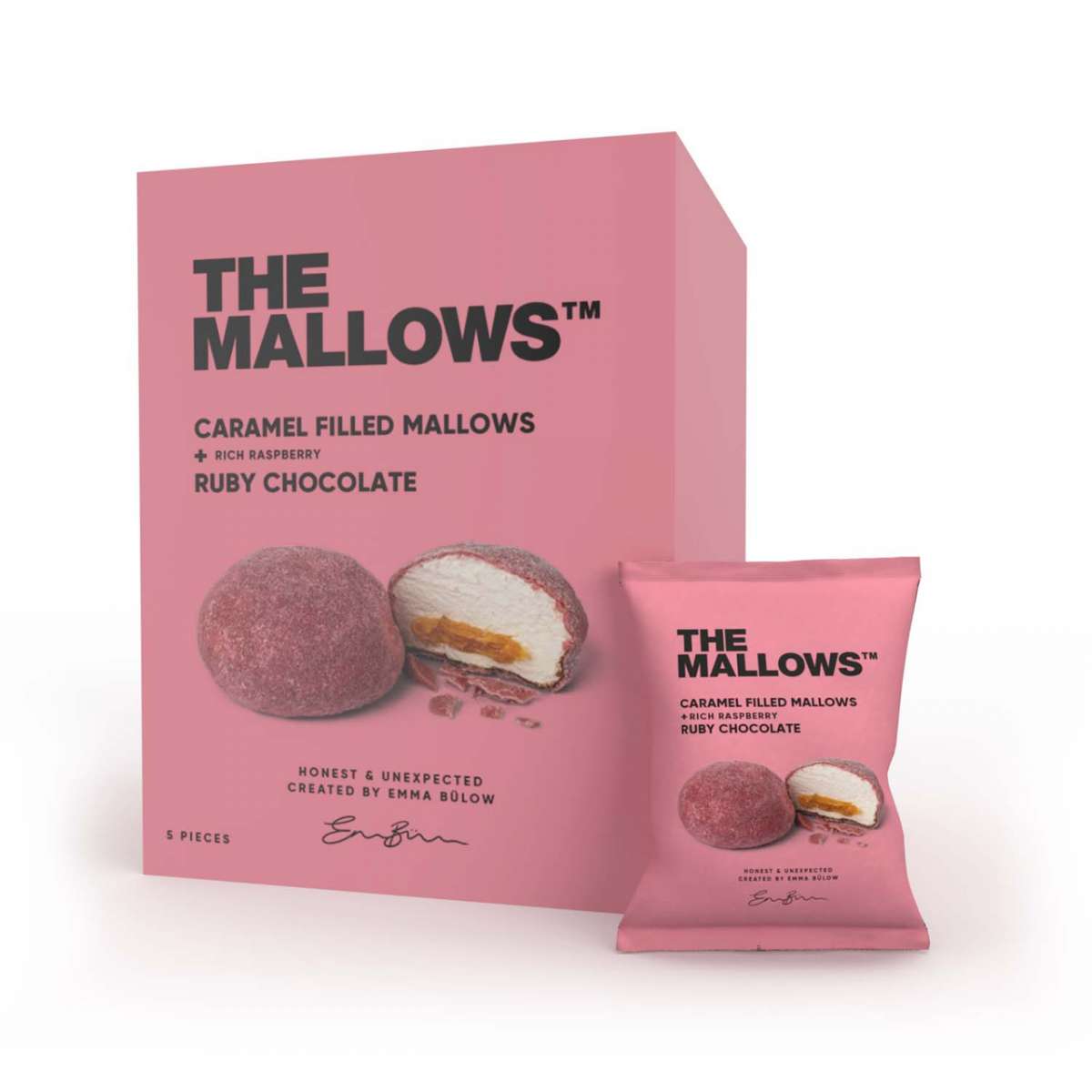 Caramel Filled Mallows + Rich Raspberry & Ruby Chocolate