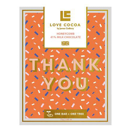 Love Cocoa Thank You Bar Milk Chocolate & Honeycomb