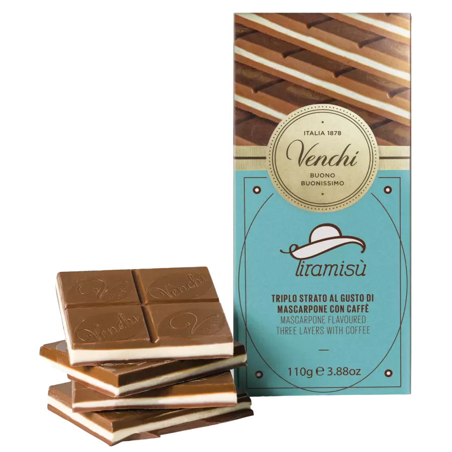 Venchi Tiramisu Schokolade mit Mascarponecreme und Kaffee