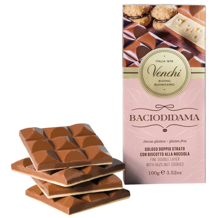 Venchi Baciodidama - Gianduiaschokolade mit Haselnusskeksen
